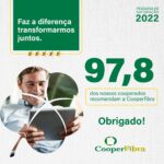 97,8% de nossos cooperados recomendam a Cooperfibra